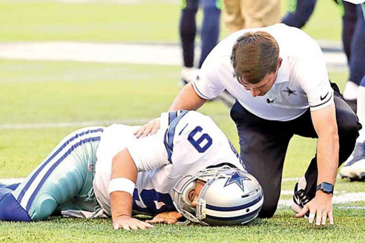 Tony Romo no tiene secuelas del golpe; Sólo fue el susto