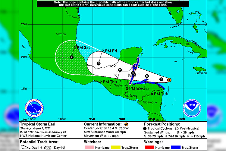 PC monitorea tormenta Earl; se espera en el Golfo este viernes