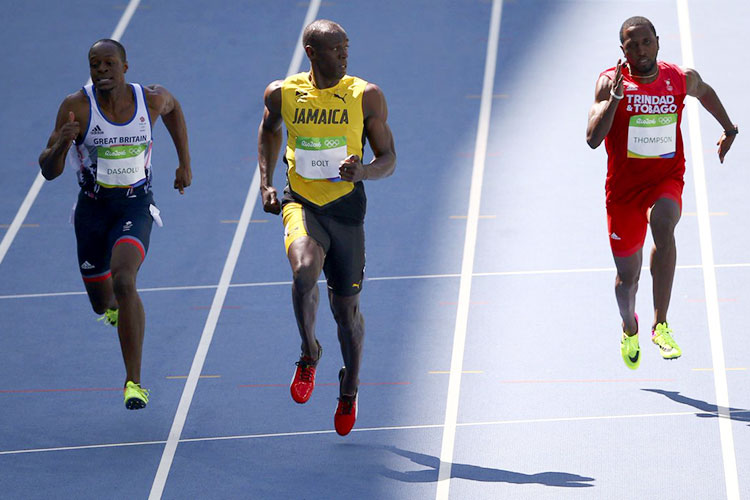 Usain Bolt debuta en Río y llega primero en los 100 metros
