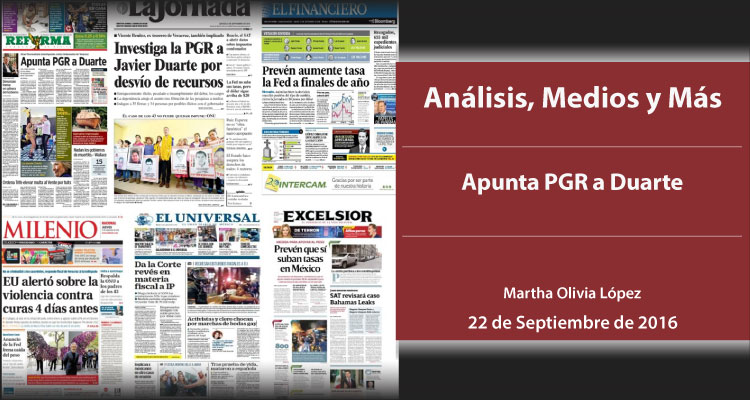 Apunta PGR a Duarte