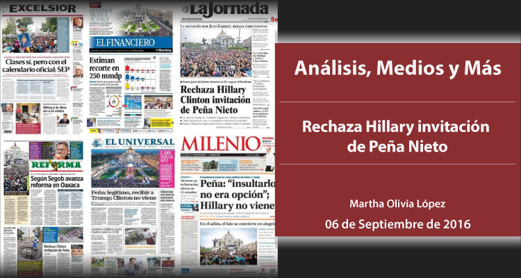 Rechaza Hillary invitación de Peña Nieto