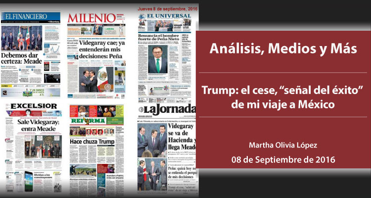 Trump: el cese, “señal del éxito’’ de mi viaje a México
