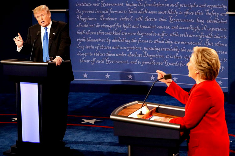 El peso le ganó el debate a Hillary y Trump
