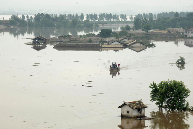 Norcorea califica inundaciones como el peor desastre desde 1945