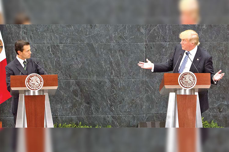 Tuit de Peña desata cólera de Trump; debate por muro fronterizo