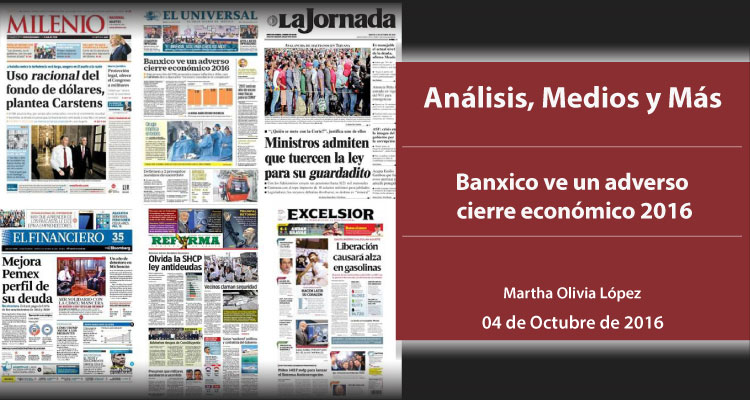 Banxico ve un adverso cierre económico 2016