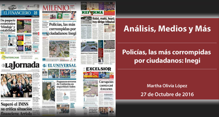Policías, las más corrompidas por ciudadanos: Inegi