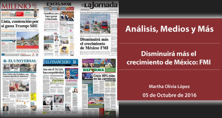 Disminuirá más el crecimiento de México: FMI