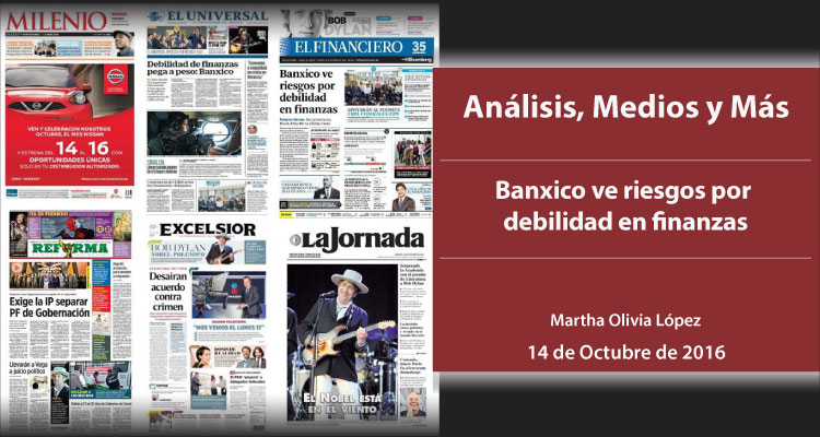 Banxico ve riesgos por debilidad en finanzas