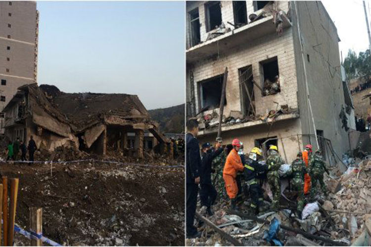 Casa prefabricada explota en China; hay 7 muertos y 94 heridos