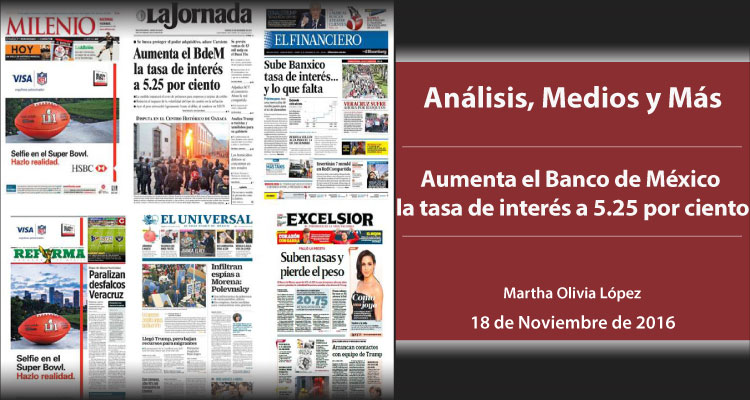 Aumenta el Banco de México la tasa de interés a 5.25 por ciento