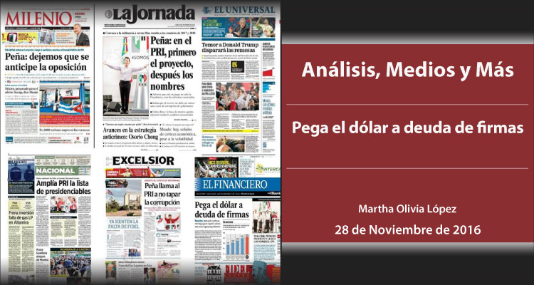 Pega el dólar a deuda de firmas