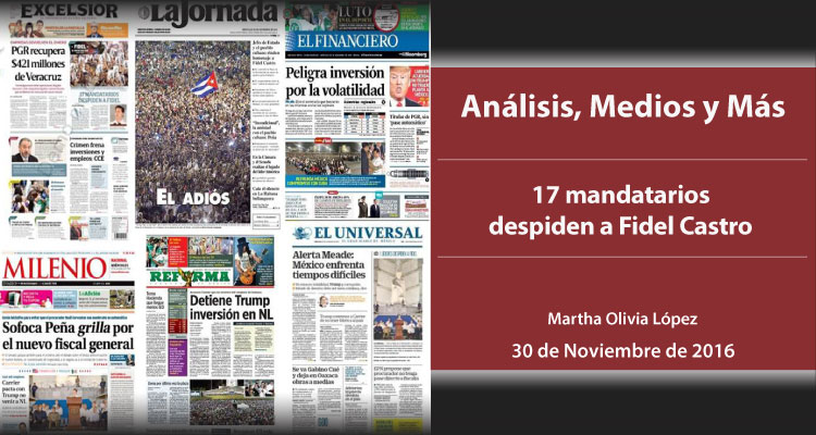 17 mandatarios despiden a Fidel Castro