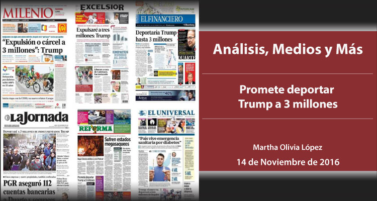 Promete deportar Trump a 3 millones