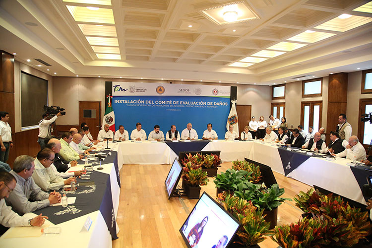 Instalan Comité de Evaluación de Daños por lluvias en el sur de Tamaulipas