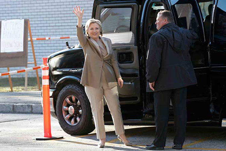 Hillary Clinton vota en Nueva York