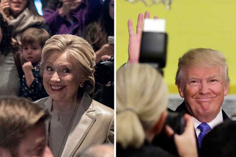 Previo al cierre de urnas, sondeos dan triunfo a Hillary Clinton