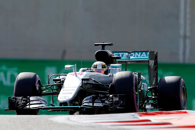 Lewis Hamilton, el mejor tiempo de la F1 en Abu Dhabi