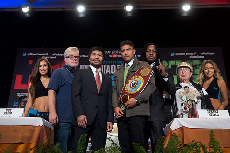 Pacquiao y Vargas muestran respeto mutuo antes de su combate