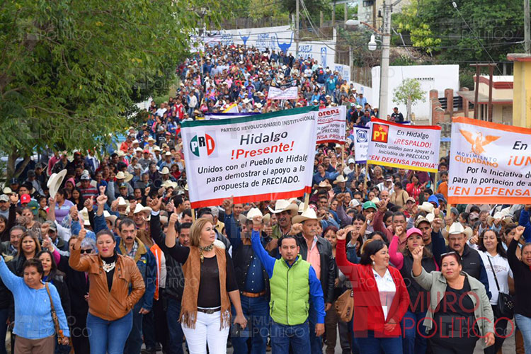 Marchan en Tamaulipas en apoyo a reforma de Jorge Luis Preciado