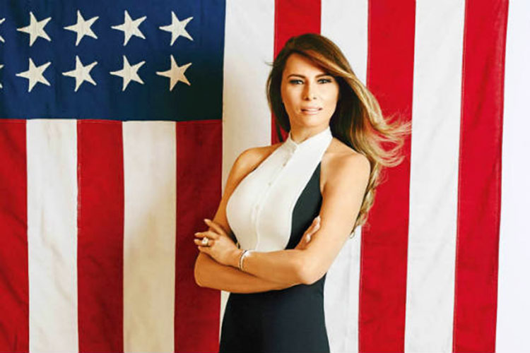 Melania Trump, exmodelo y hoy primera dama de EU