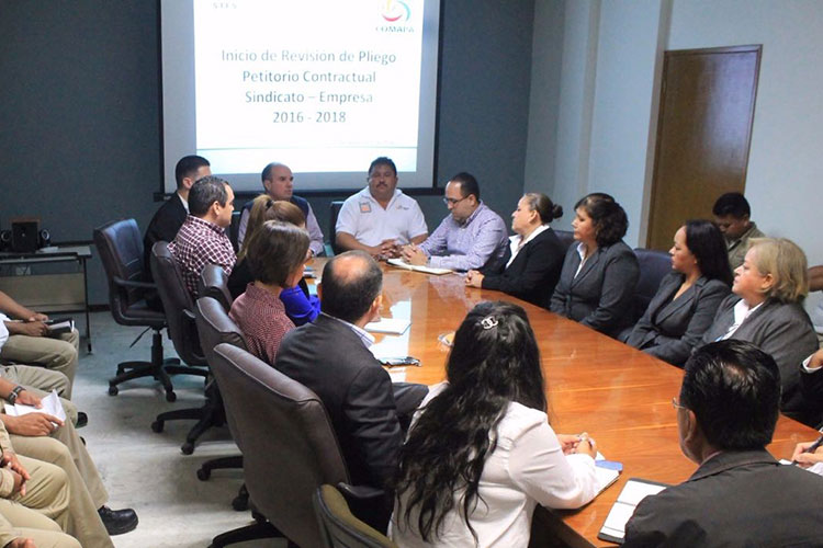 Inician pláticas sobre pliego petitorio Sindicato Y COMAPA