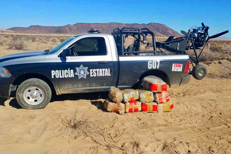 Hallan aeroplano de fabricación casera y 98 kilos de mariguana en Sonora