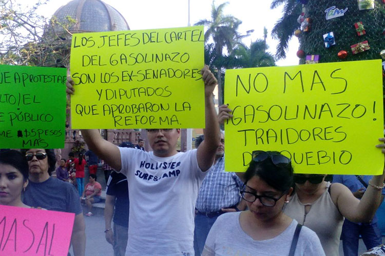Protestan en el sur de Tamaulipas por “gasolinazo”