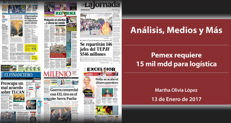 Pemex requiere 15 mil mdd para logística