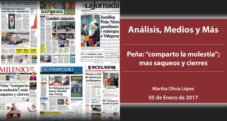 Peña: “comparto la molestia”; mas saqueos y cierres