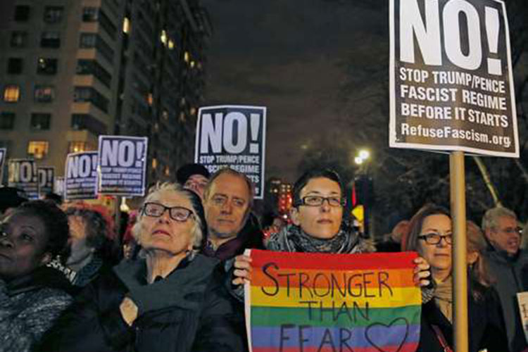 Protestas en varios puntos de EU contra Trump