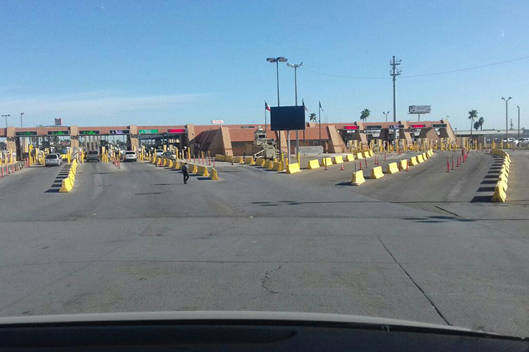 Bajo flujo de cruces en puentes con Estados Unidos