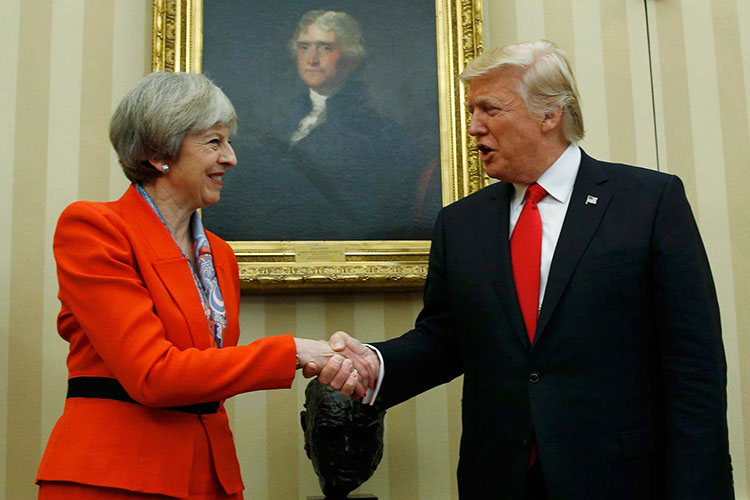 Llega Theresa May a la Casa Blanca para reunión con Trump