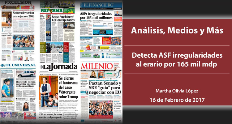 Detecta ASF irregularidades al erario por 165 mil mdp