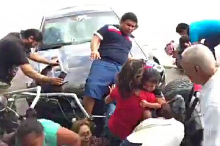 Evento automovilístico deja seis heridos en Río Bravo