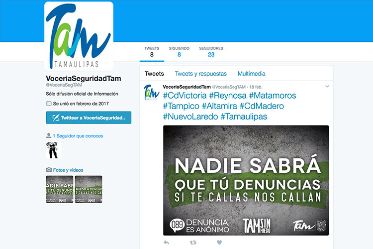 Abren Twitter para promover denuncia e información de apoyo