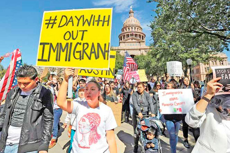 La jornada sin migrantes es un desafío a Trump
