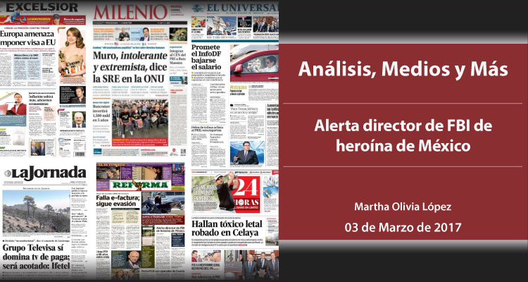 Alerta director de FBI de heroína de México