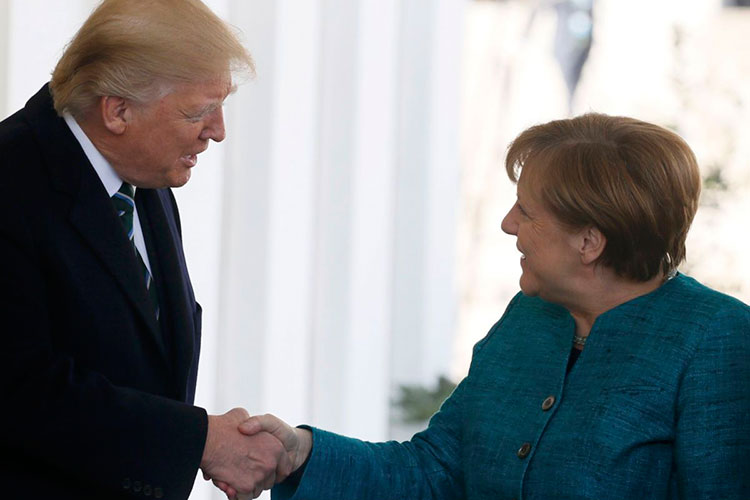 Merkel llega a la Casa Blanca para reunirse con Trump