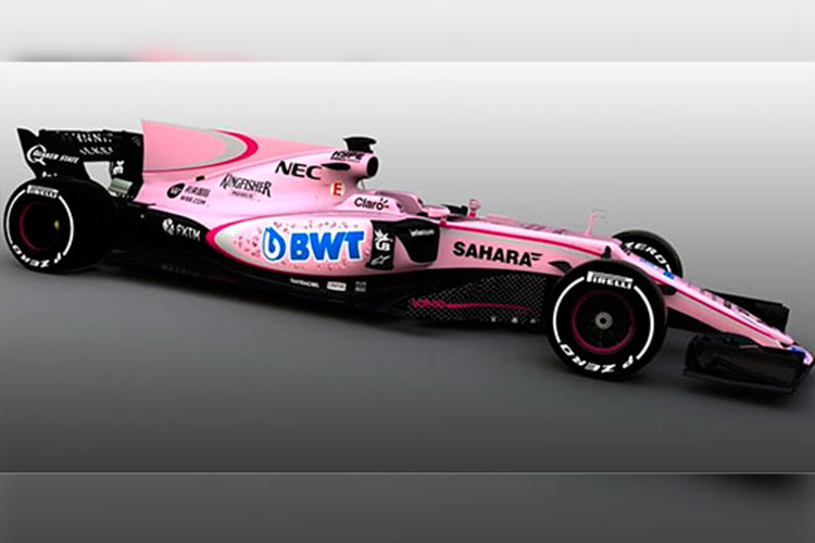 Force India se ‘viste’ de rosa para la nueva temporada de F1