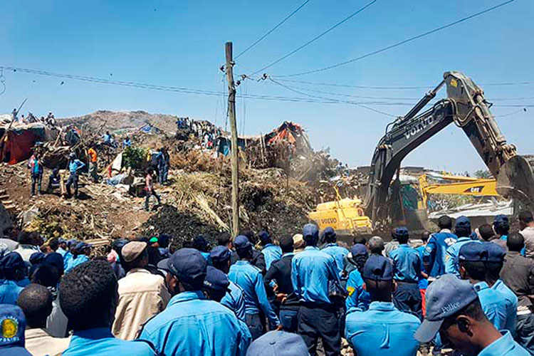 Derrumbe en Etiopía deja al menos 35 muertos