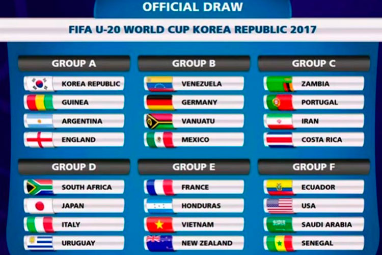 México conoce los rivales que enfrentará en Mundial Sub 20