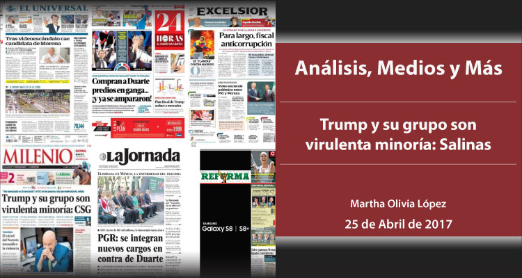 Trump y su grupo son virulenta minoría: Salinas