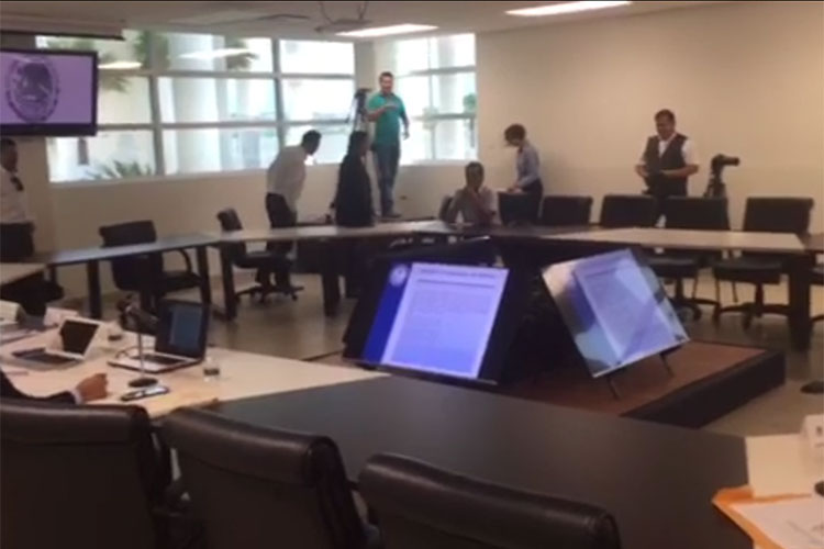 Entra murciélago al salón de comisiones en Congreso