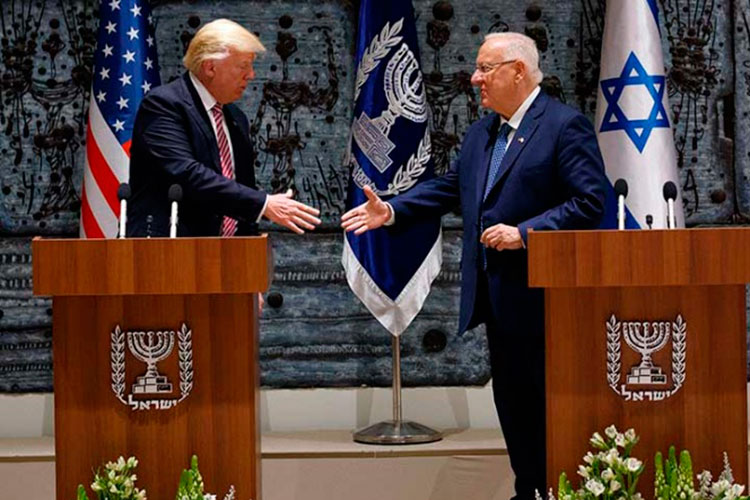 Trump despotrica contra Irán durante visita a Israel