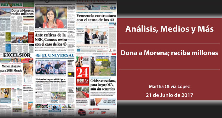 Dona a Morena; recibe millones