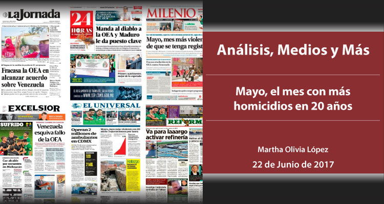 Mayo, el mes con más homicidios en 20 años