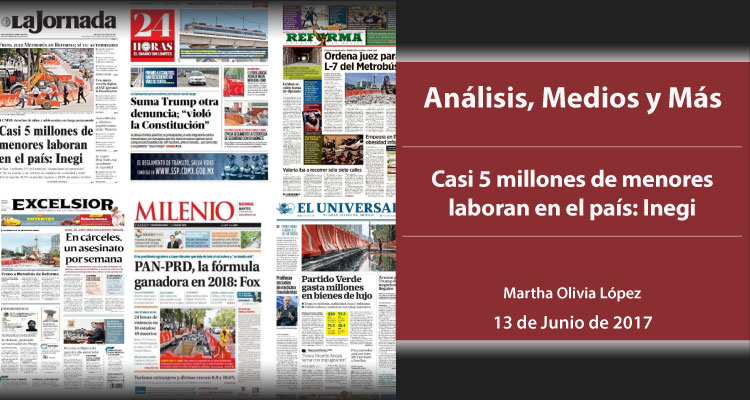 Casi 5 millones de menores laboran en el país: Inegi