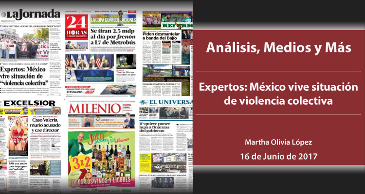 Expertos: México vive situación de violencia colectiva