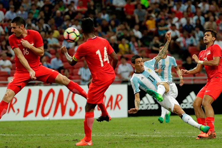 Argentina aplasta 6-0 a Singapur